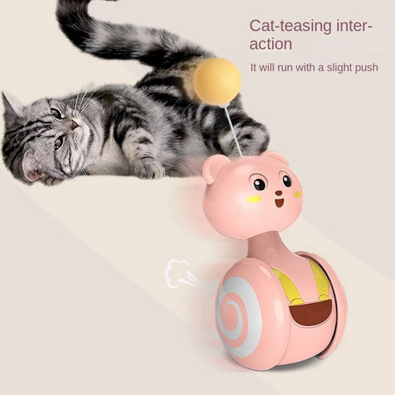 Cats Roly-Poly Swing Toy Kitten Interactive Balance Car Cats Chase Toy Pet Product Durable