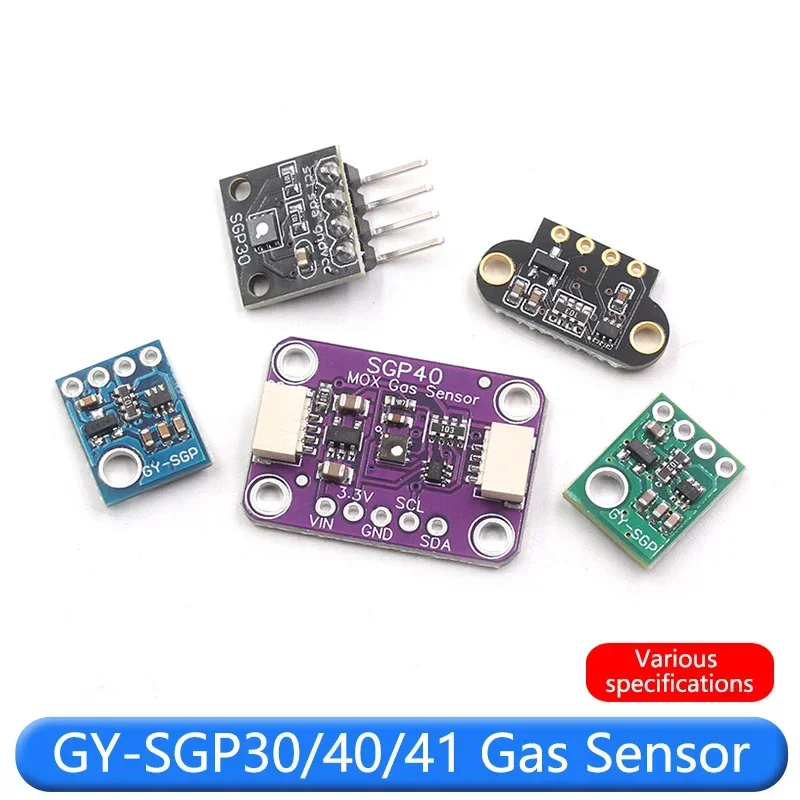 SGP30 SGP40 SGP41 Gas Sensor TVOC/eCO2 Carbon Dioxide Measurement Formaldehyde Module