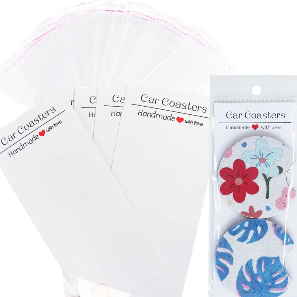 

20 шт., автомобильная подставка для карточек, подстаканник с сумкой для браслета, брелок, ювелирные изделия, автосублимационные заготовки, упаковка для малого бизнеса