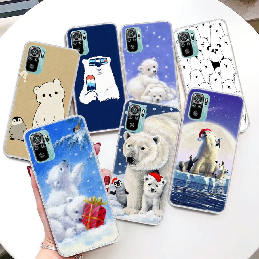 Polar Bear Newly Arrived Coque Phone Case For Xiaomi Redmi Note 13 12S 12 11S 11T 11E Pro Plus 11 10 10S 9 9S 8 8T 5G Cover Note