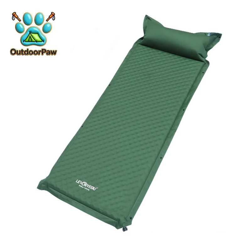 1Person Thick 5cm Automatic Self-Inflatable Mattress Cushion Pad Tent Camping Mat Comfortable Bed Heating Lunch Rest Tourist