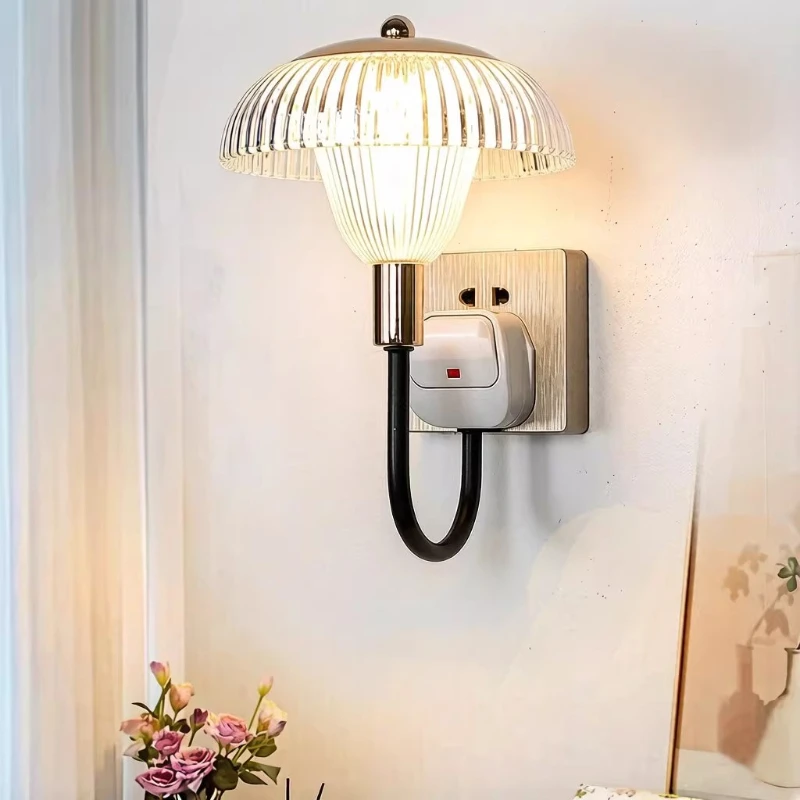 Modern Creativity LED Wall Lamps No Wiring Required Triangle Socket Wall Sconces Eye Protection Design Bedside Reading Fixtures