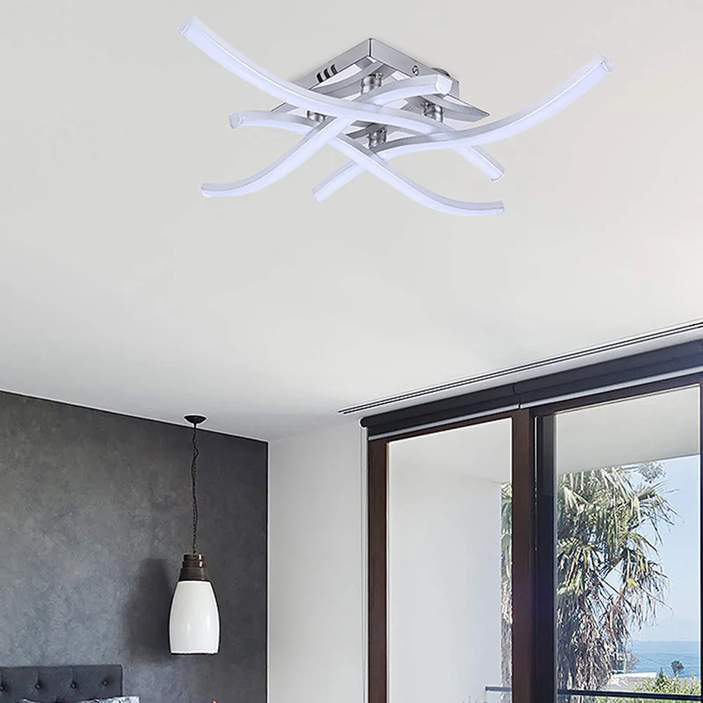 

Modern Four-fork Ceiling Lights Creative Lamp LED Living White Metal