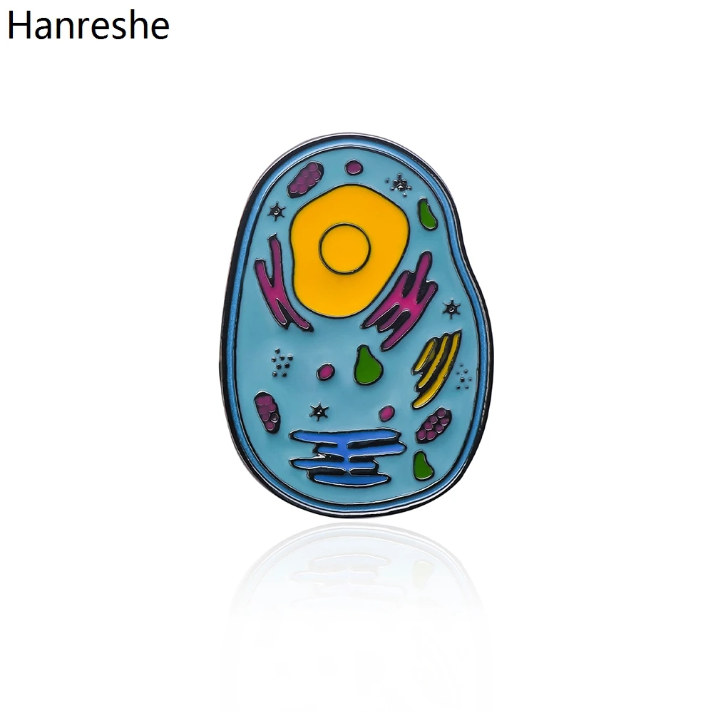 Hanreshe Creative Biology Bacteria Brooch Science Experiment Anatomy Badge Pins for Lapel Backpack Coat Decoration Gift Jewelry