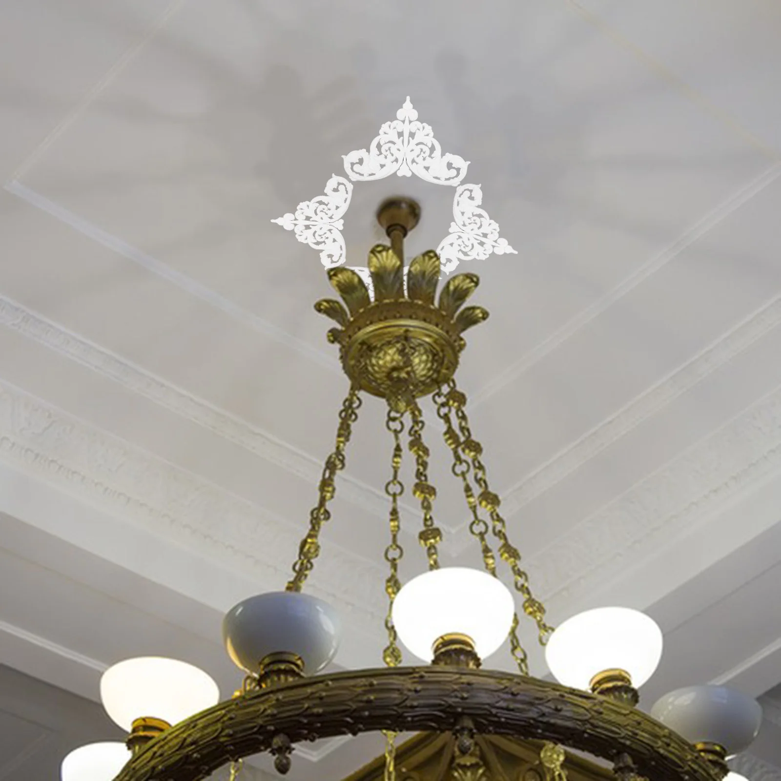 

Center Onlays Ceiling Appliques European Style Unpainted Carved Medallion Decal Door Wall Cabinet DIY Craft Project