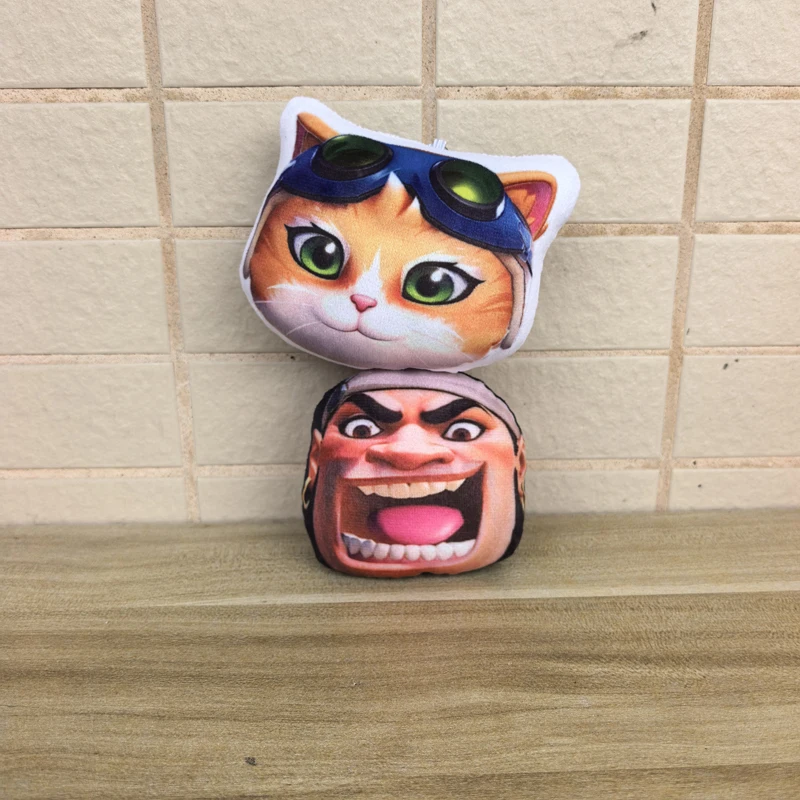 10cm Funny Pressing Can Make Sound Overwatch 2 Mauga‌ Maugaloa Malosi / Cat Jetpack Plush Toys Keychain Anime Game Plushie Doll