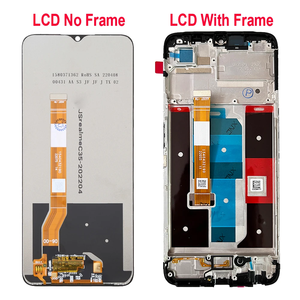 For OPPO Realme C35 RMX3511 LCD Display Touch Screen Digitizer Assembly Replacement Parts