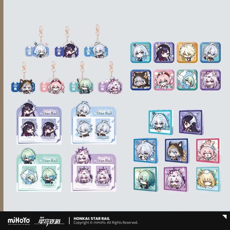 Juego Honkai Star Rail Phainon Castorice Cerydra Merch oficial miHoYo Original auténtico PMZLG serie colgante insignia marcapáginas