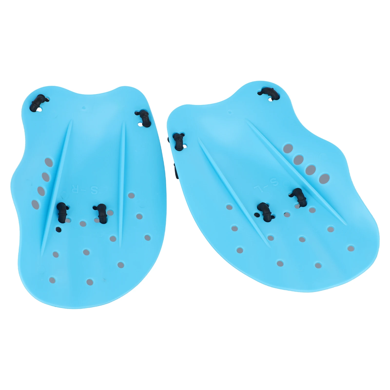 Swimming Kits Swimming Paddles Water Sports 1 Pair 17*12.3cm About 100g Adjustable Black Bule Diving Brand New