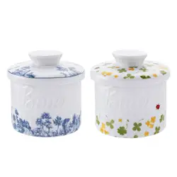 Butter Crock for Fresh Spreadable Butter Large Capacity French Butter Dish for Kitchen Household Dining Restaurant Desktop Decor