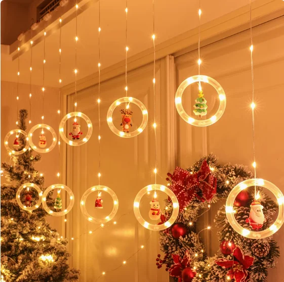 LED curtain lights, ice bar lights, Christmas decorative lights, Christmas tree pendants, shop window lights for decoration