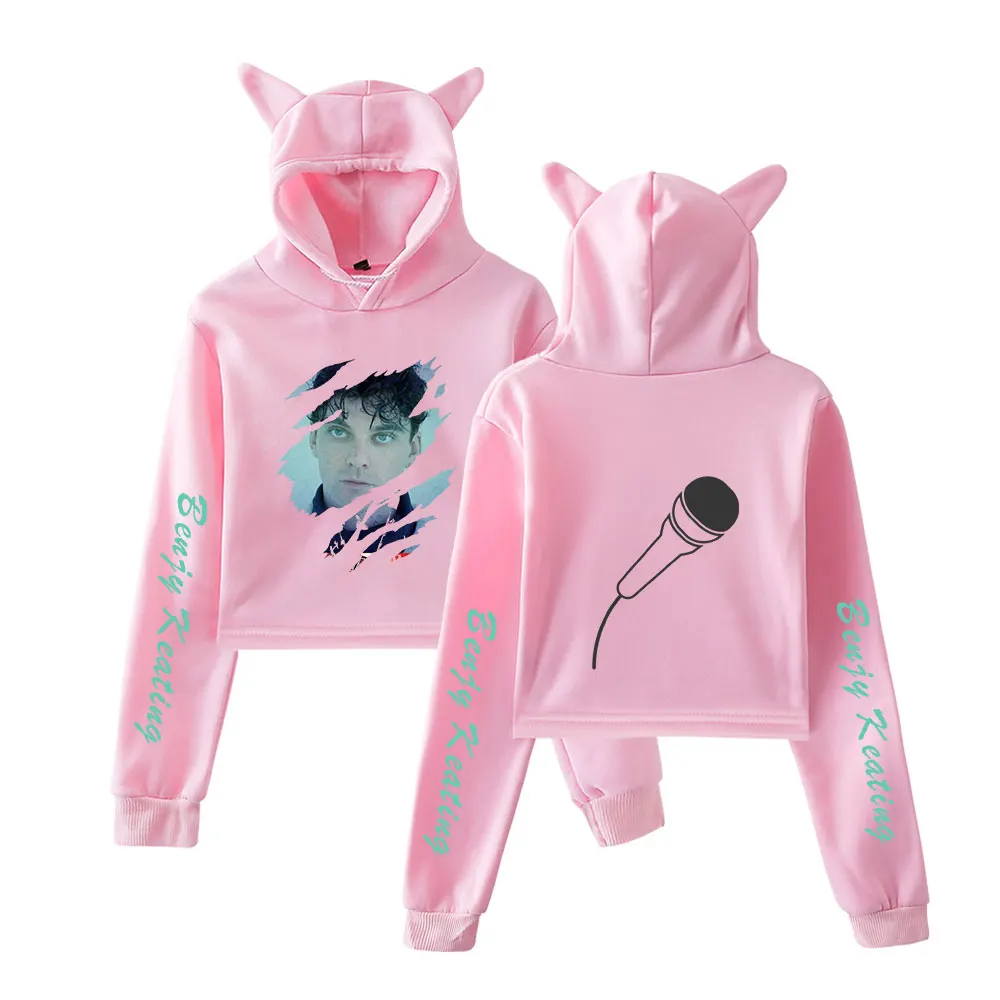 Benjy Keating kawaii sets women Printed Rabbit ears  causal music fans  hoodies  short Sleeve unisex  sweatshirt