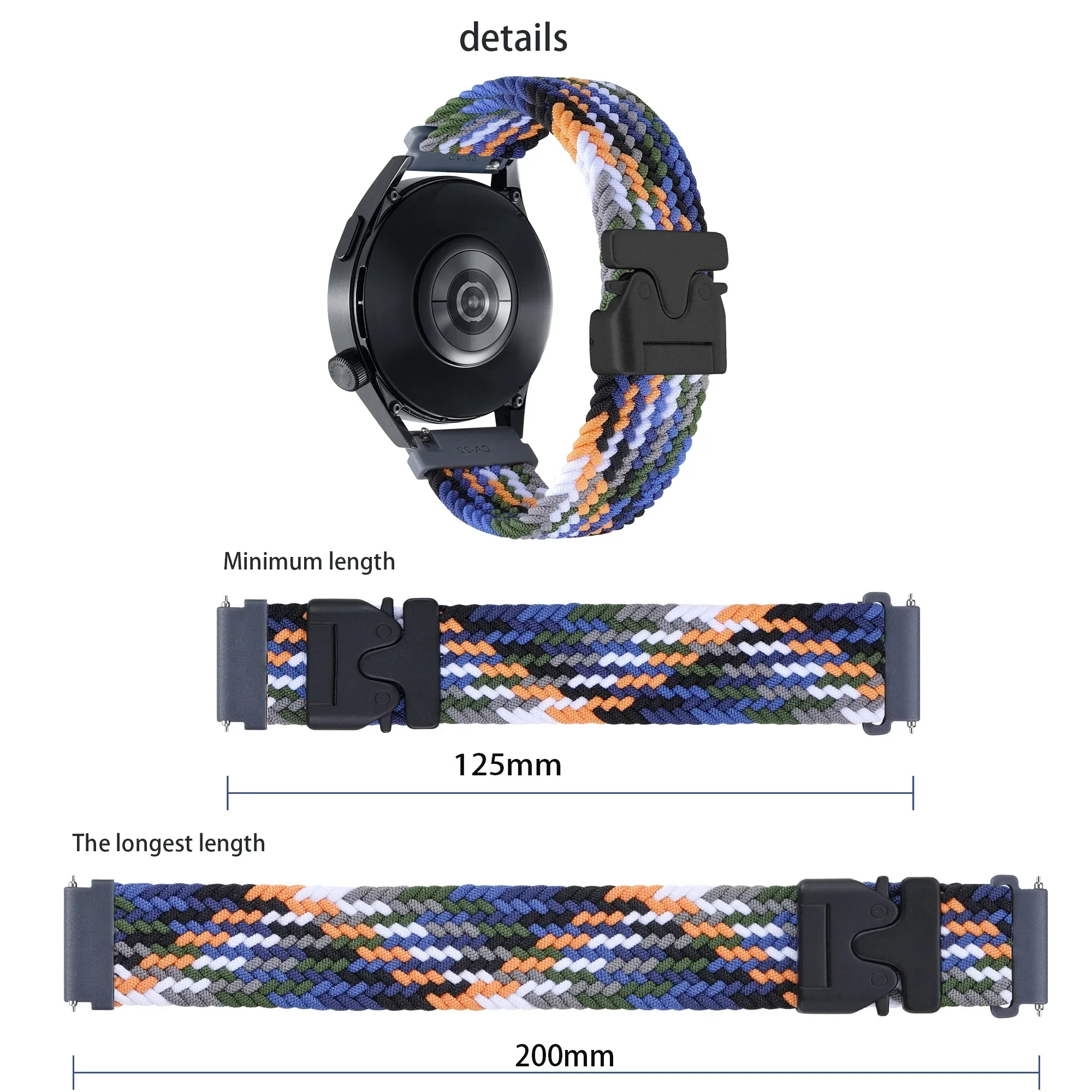 20 مللي متر 22 مللي متر المظلة حزام ل Garmin Forerunner 570 165 255 265 55/Vivoactive 6 5 4 النايلون الفرقة ل Venu 3 2 Sq2 سوار مضفر