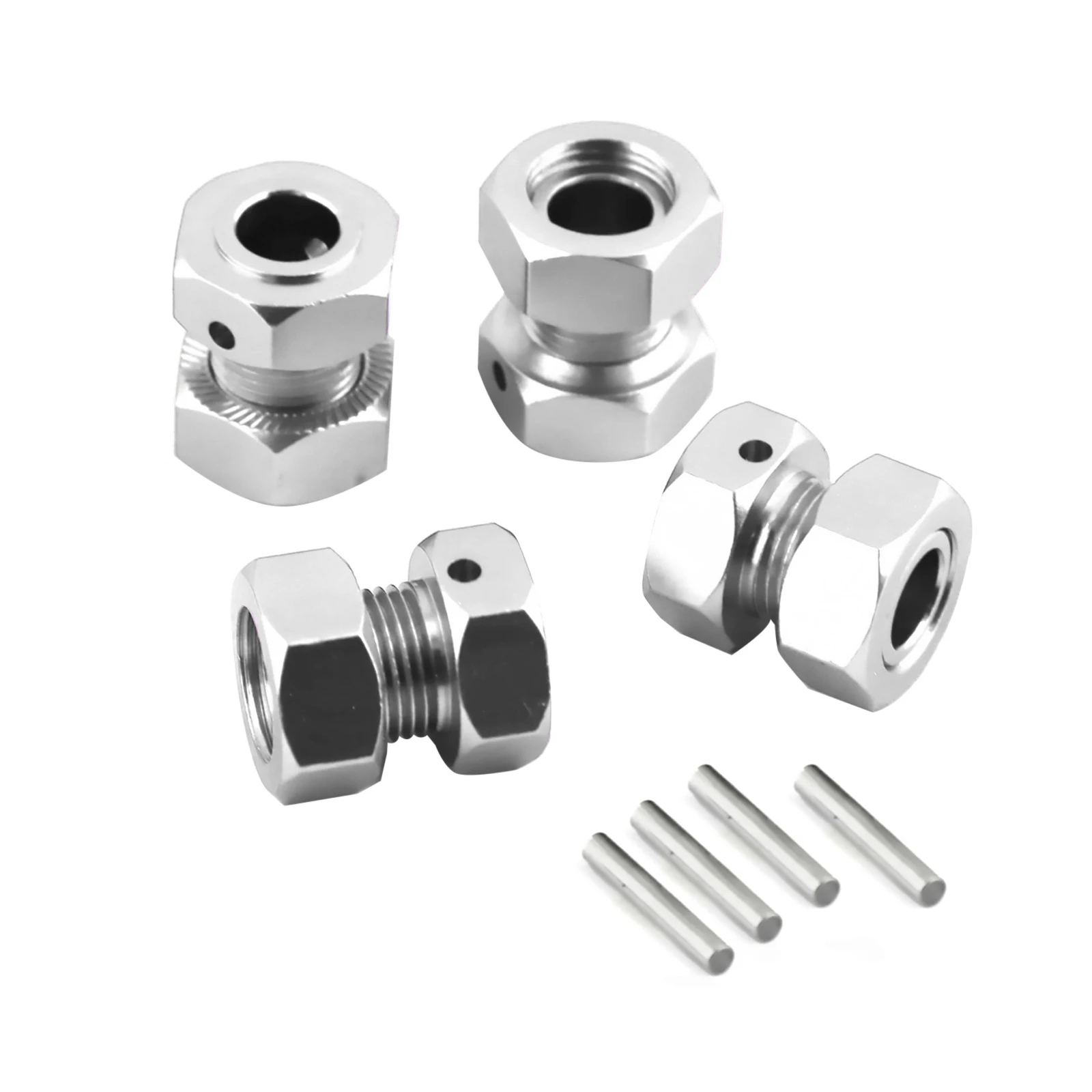 Imagem -04 - Hex Hexagonal Union Metal Anti-loose Nut Cubos de Rodas Peças de Atualização para Arrma 6s Kraton Outcast rc Carro Acessório Pcs 17 Milímetros