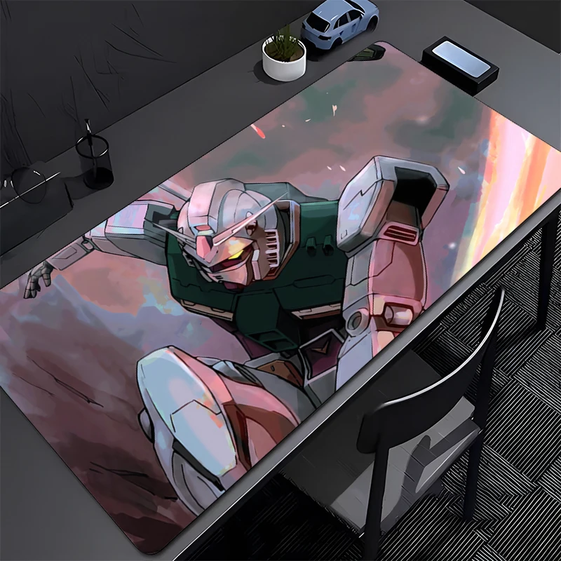 แผ่นรองเมาส์ขนาดใหญ่ Mechanical Warrior RX-78-2 Gundam แผ่นรองคีย์บอร์ดสำหรับเล่นเกม แผ่นรองกันลื่นสำหรับโต๊ะทำงาน แผ่นรองพื้น แผ่นรองพื้นสำหรับคอมพิวเตอร์ พรมรองเมาส์