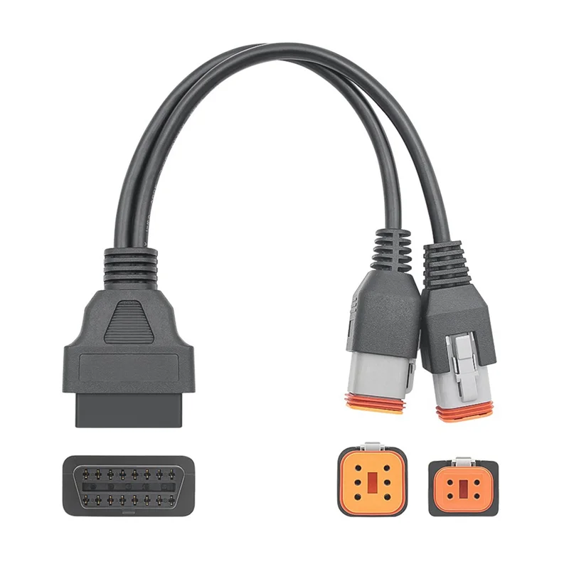 OBD2 Cable For  4Pin+6Pin 2 In 1 Motorcycle OBD Scanner Adapter, Motorcycle Diagnostic Tool 16 Pin To 4 Pin 6 Pin-A61E