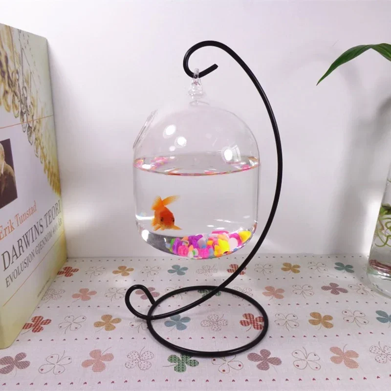 Display Stand Ornament 1 Pack Iron Hanging Stand Holder Rack for Hanging Glass Globe Air Plant Terrarium Witch Ball House 23cm