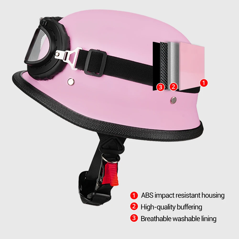 DOT Certification Motorcycle Half Helmet Vintage Fashion Motorbike Helmet Anti-fall And Sun Cap Moto Riding Safety Helmets S-2XL