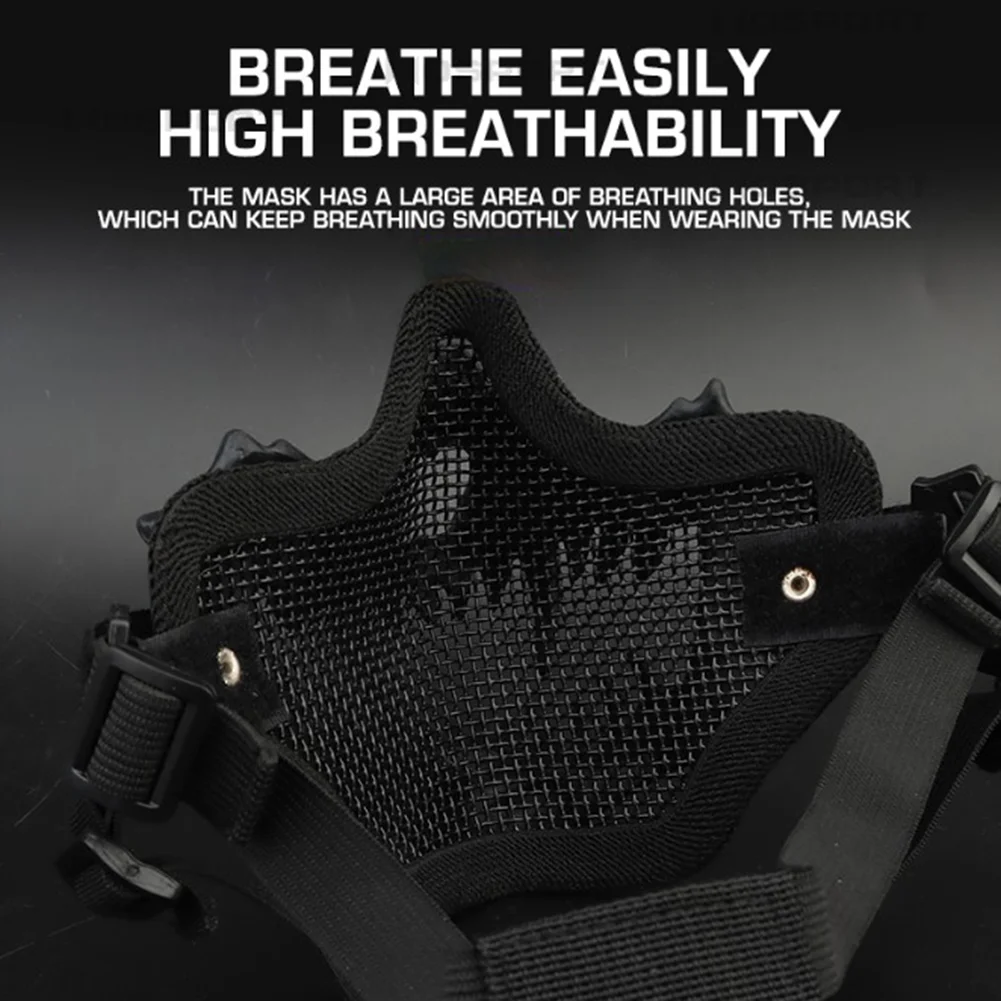 Máscara táctica calavera media cara para Airsoft y Paintball - imagen 2