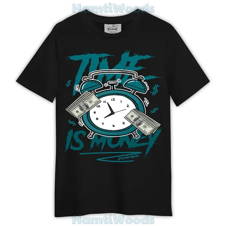 Shirt Streetwear Time Is Money Drip, 4 Oxidized Green T-Shirt, To Match Sneaker Oxidized Green 4s Graphic Tee 1104 NCT