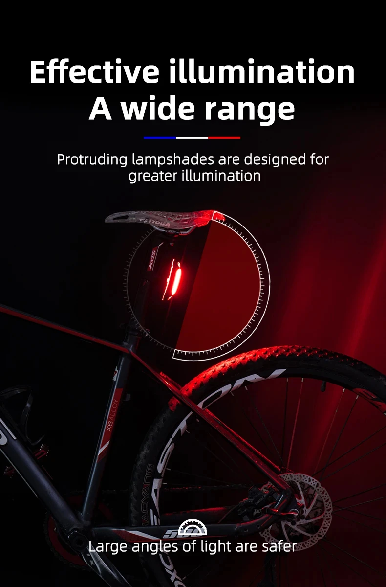 Close-up of bike rear light