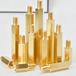 M2.5 M3 M4 Hex Brass Male Female Motherboard Standoff Thread 6mm Board Rack Stud Threaded Pillar PCB Column Spacer Screw