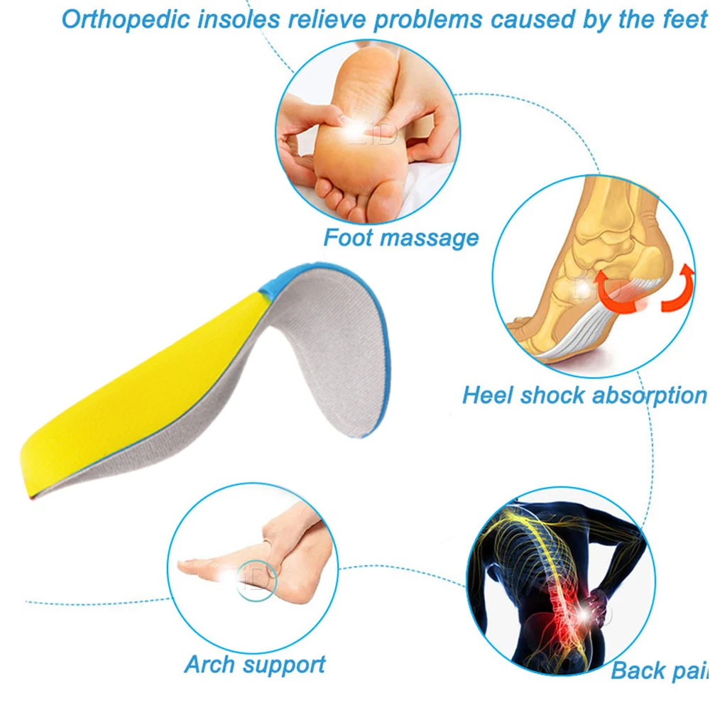 Child Orthopedic Insole For Flat Foot Kid Comfortable Correction X/O Leg,Arch Support,Foot eversion,Accessory Orthopedic Shoes