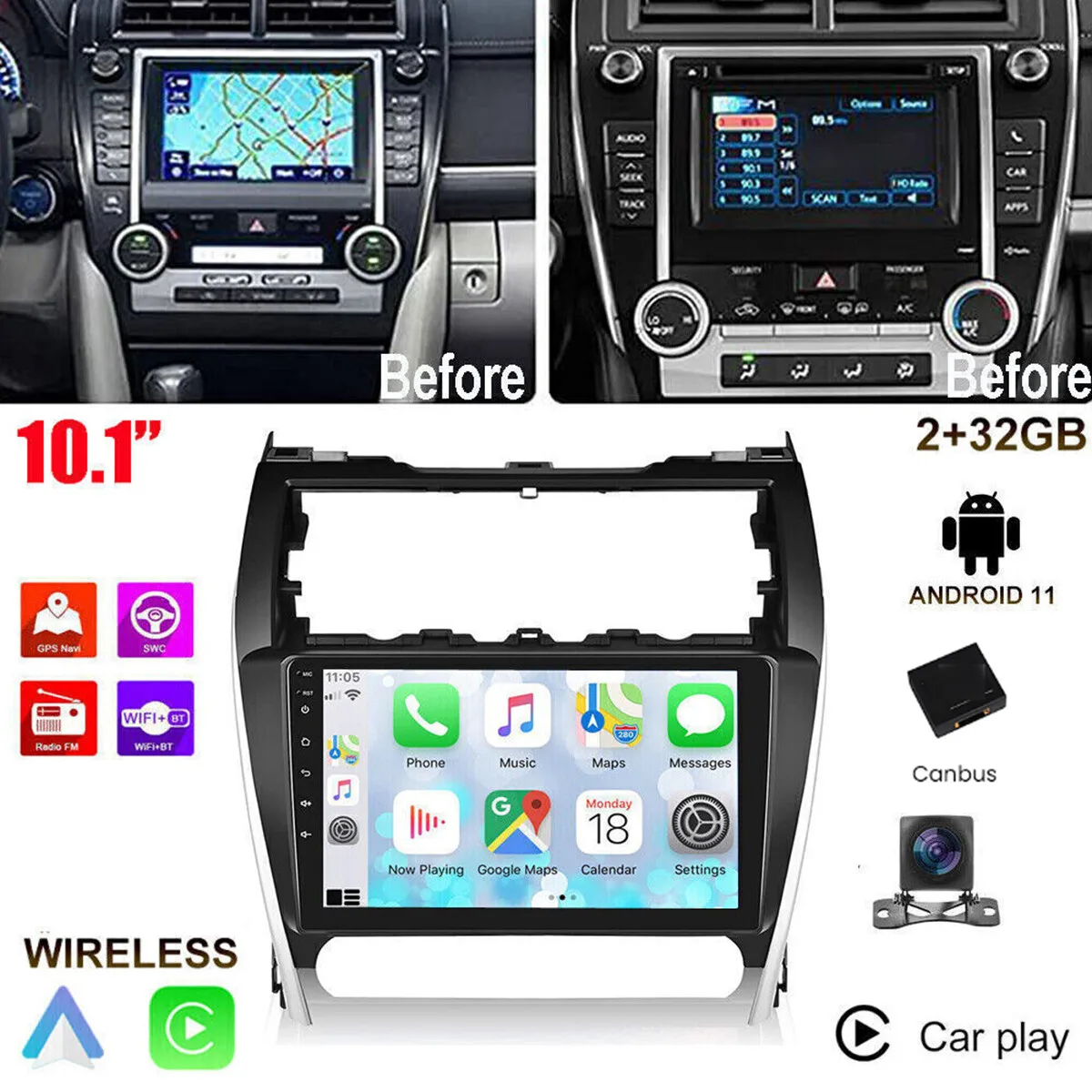 Leeocar For Toyota Camry 20012-2014 Android Touch Screen Car Radio WiFi GPS Navigation Auto Carplay Multimedia Player Head Unit