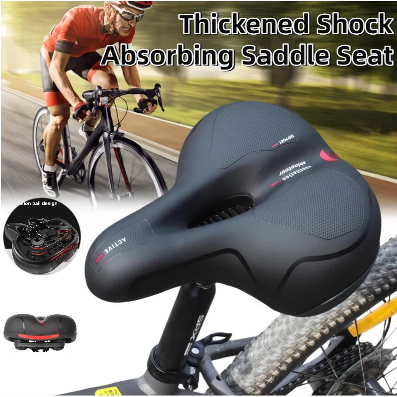 The new comfortable bicycle seat, which can effectively absorb vibrations. It comes with a large-sized seat, is lightweight