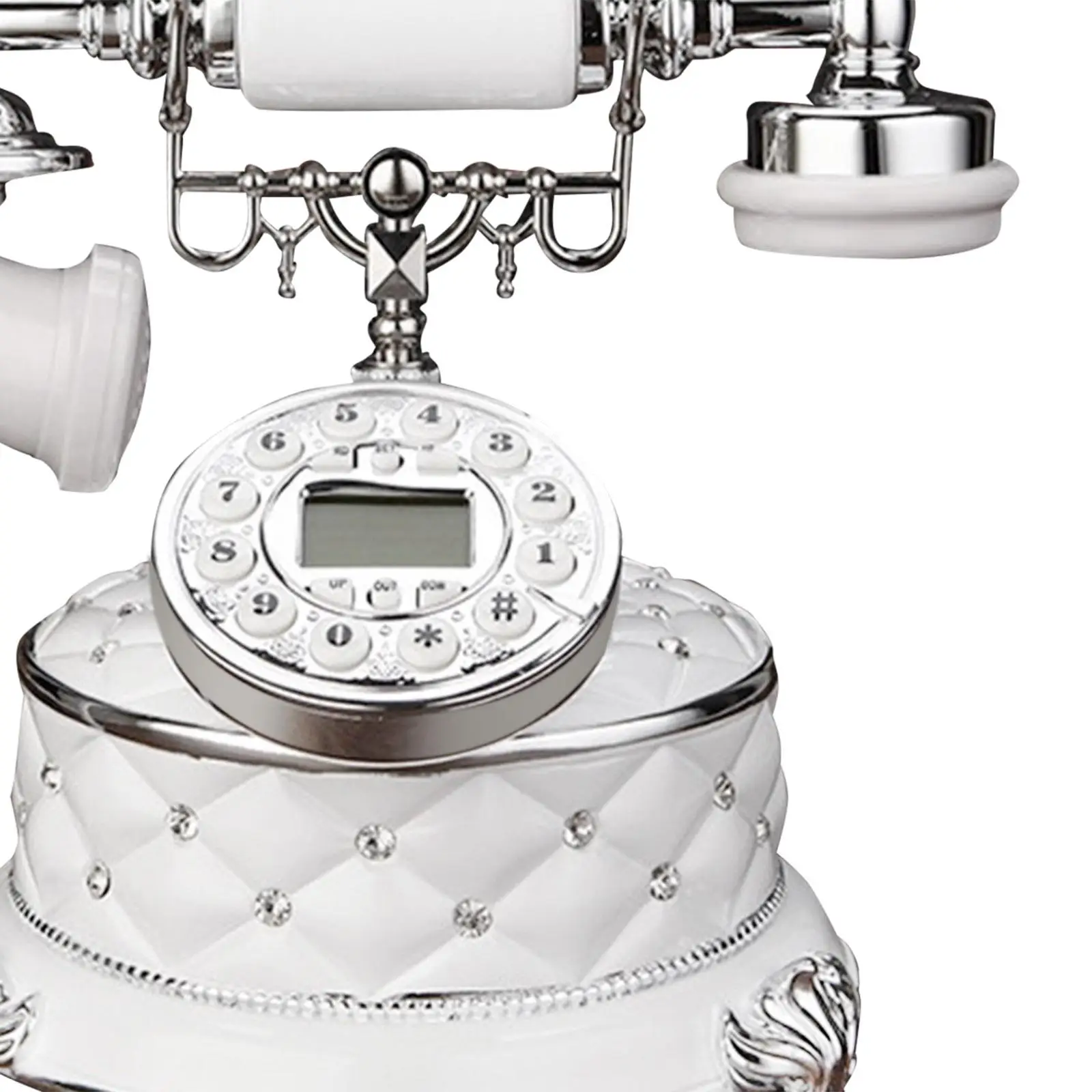 Retro Landline Telephone Desk Telephone European Style Classic Corded Desk Phone for Living Room Hotel Bar Office Home Decor