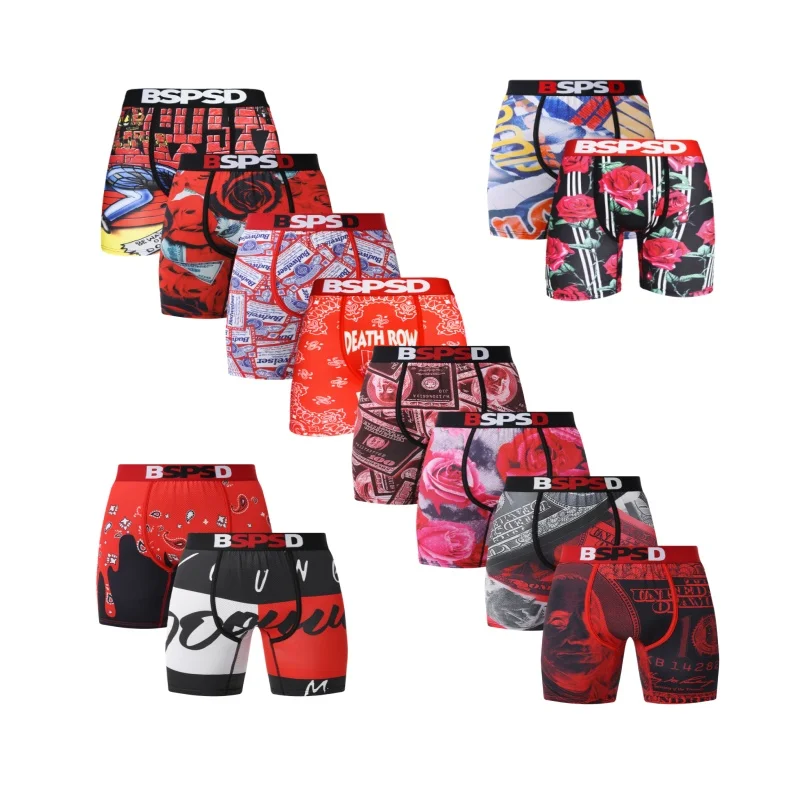 الرجال الملابس الداخلية الملاكمين السراويل Cueca الرجال سراويل السروال الذكور Boxershorts مثير تنفس مريحة سراويل بوكسر حجم كبير #1