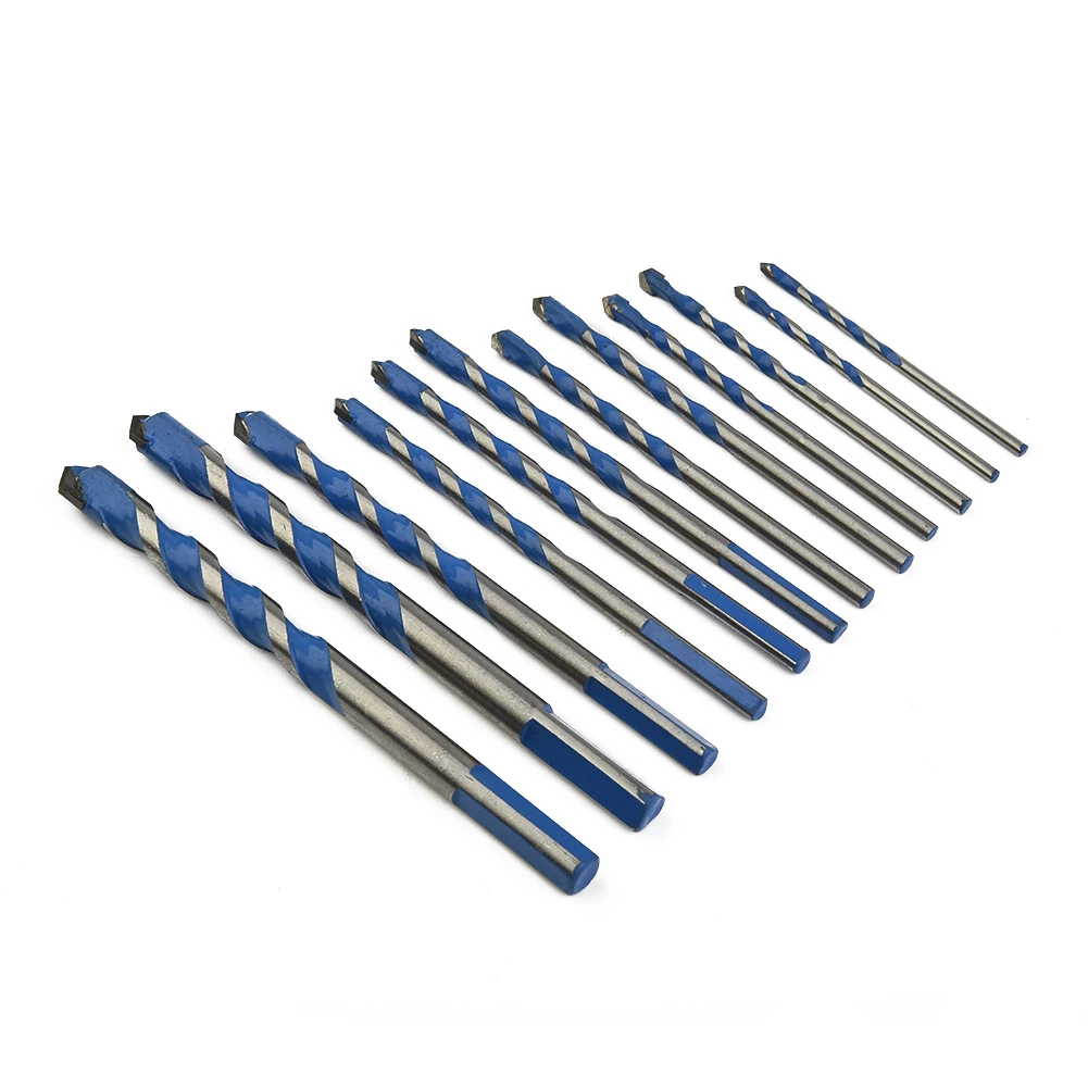 12PCS Construction Drill Bit Multi-Functional Carbide Bits For Tile Glass Ceramic Marble Aluminium Metal Sheet No-Slip Drill