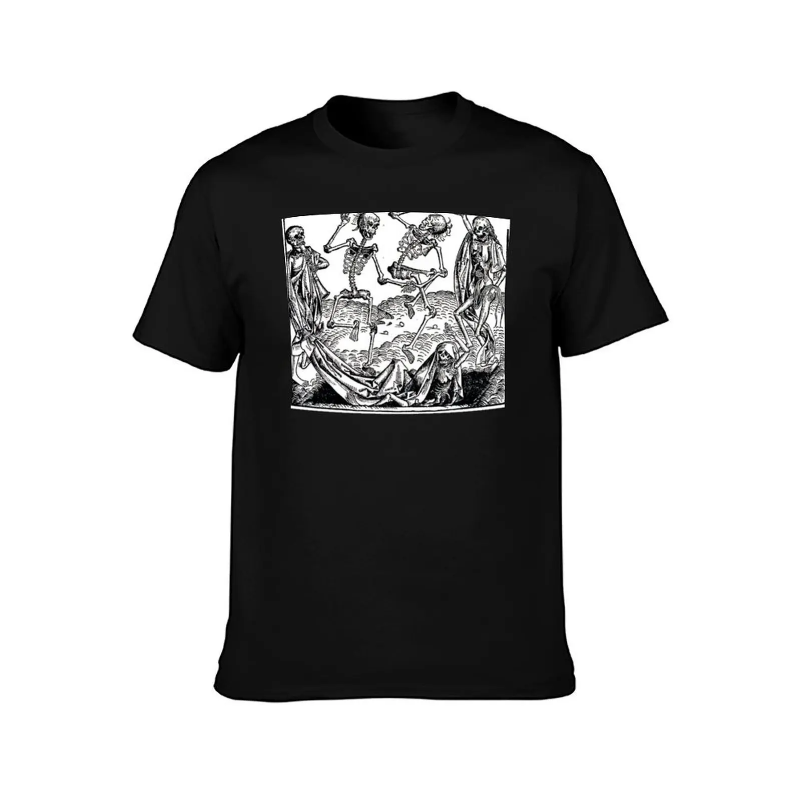 Danse macabre - Michael Wolgemut T-Shirt Relaxed Fit Casual Short Sleeve Top T-Shirt