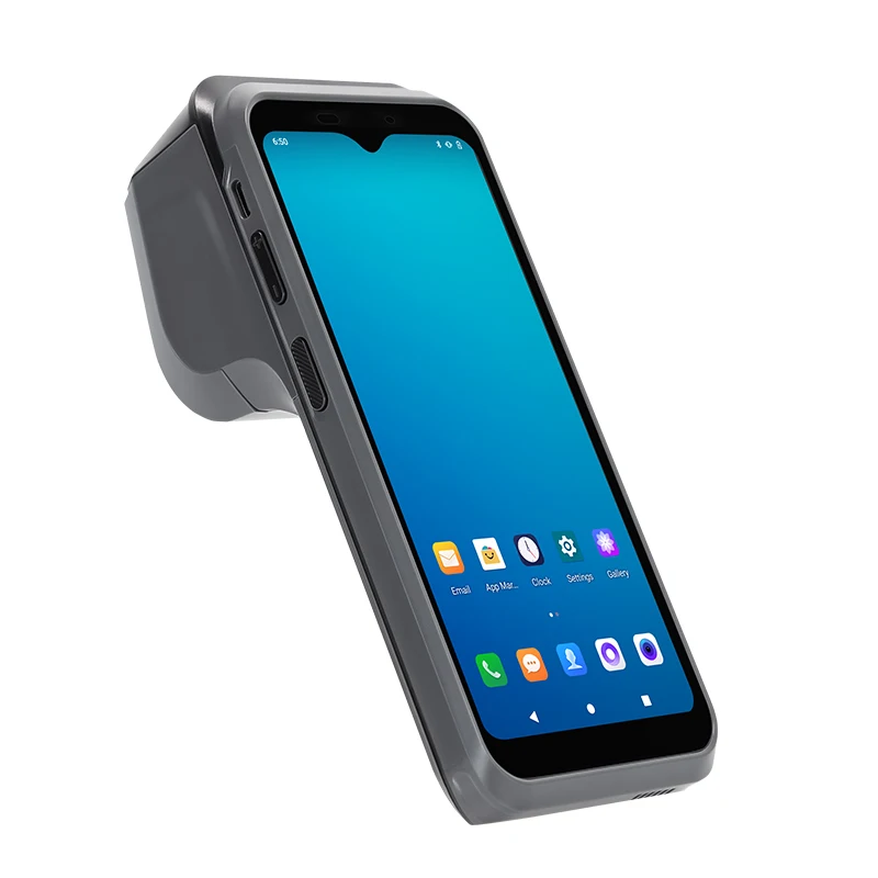 H3 6.2インチモバイル端末、サーマルプリンター、バーコードスキャナー、Android 10、2+16GB PDA、NFCリーダー、注文待ち列マシン搭載