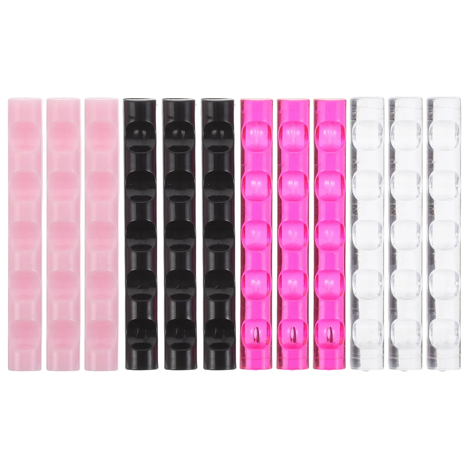 

12Pcs Nail Brush Display Holder Portable Nail Art Pen Holder Organizer Space Saving 5 Slot Stand for Manicure Tools Makeup
