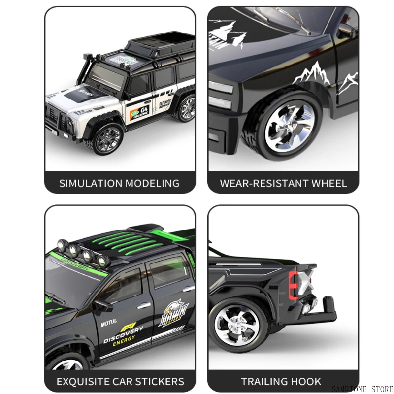 RC Cars 2.4G 5-Channel 1:64 Alloy Mini Remote Control SUV Drifts One Hour Long Endurance Electric Off-road Vehicle for Children
