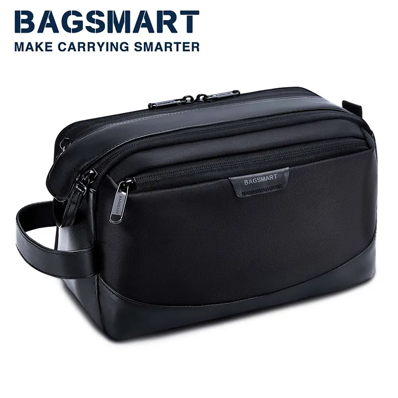 Men\'s Toiletry Bag BAGSMART Large Toiletry Organizer Dopp Kit Makeup bag  Waterproof Bathing Bags Luxury Brand Man Bag