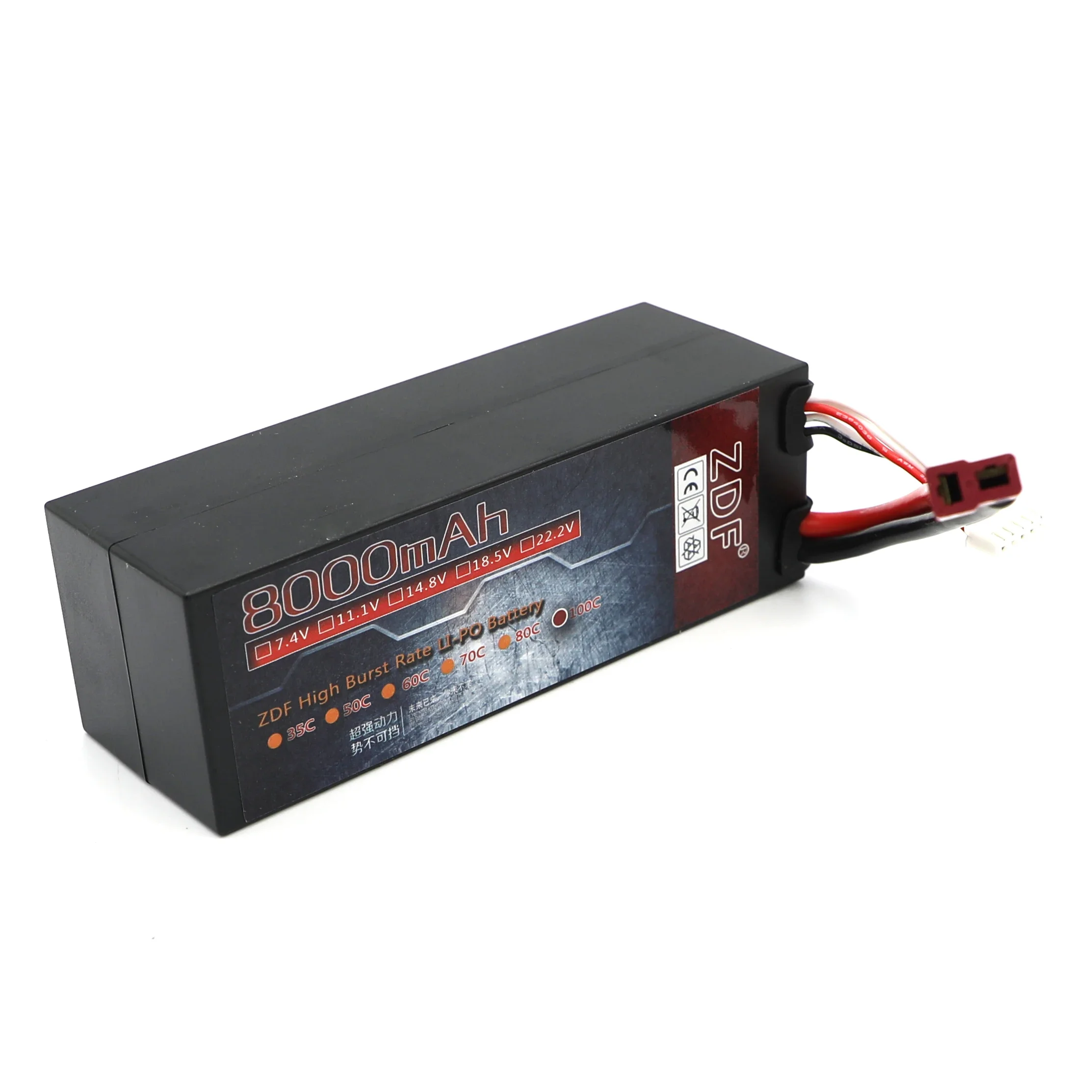 ZDF New version RC Lipo Battery 4S 4P 14.8V 8000mah 100C Max 200C Hard Case For Airplane Traxxas Car RC Truck