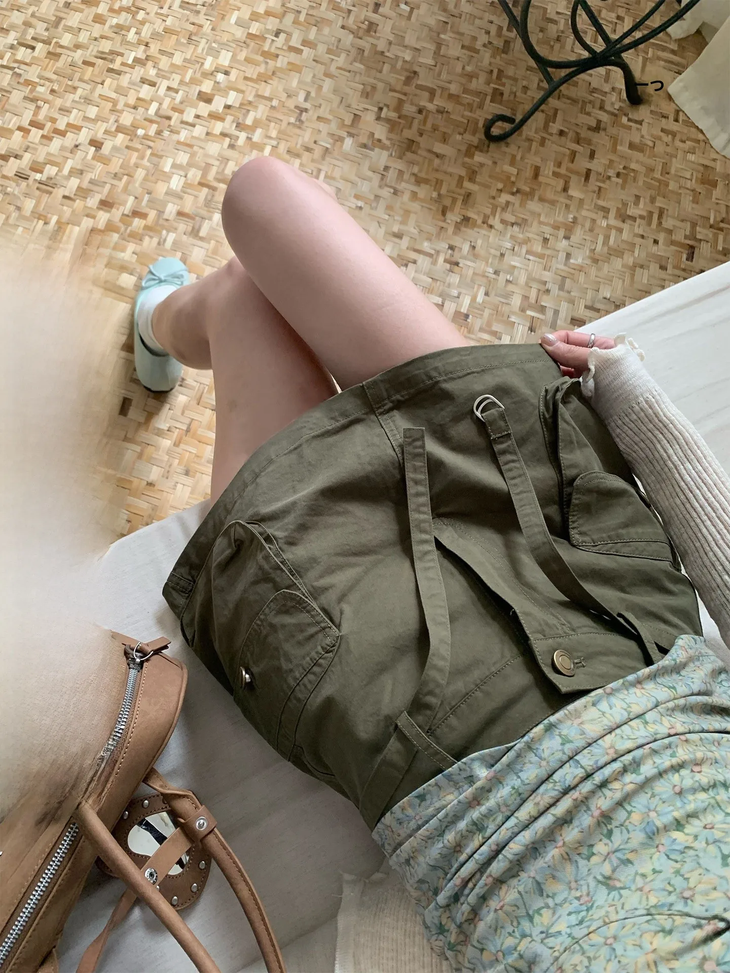 

Повседневная юбка А-силуэта с высокой талией в рабочем стиле, женская, зеленого цвета, в стиле милитари, летняя модная, больших размеров, стройнящая юбка