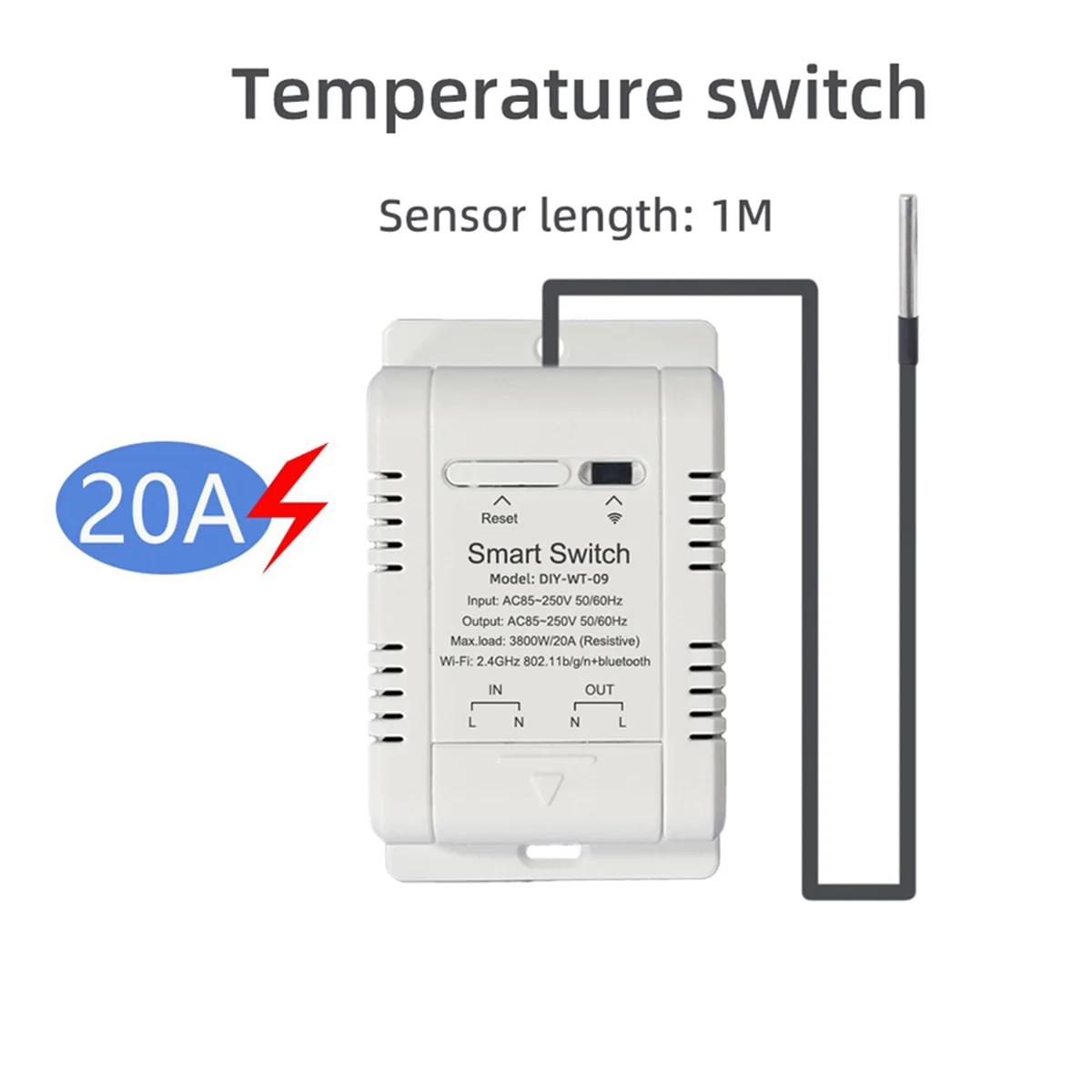 ABMF-3X Wi-Fi переключатель температуры с датчиком 1 м Ewelink Smart Wi-Fi 20A термостат переключатель температуры поддерживает голосовое управление