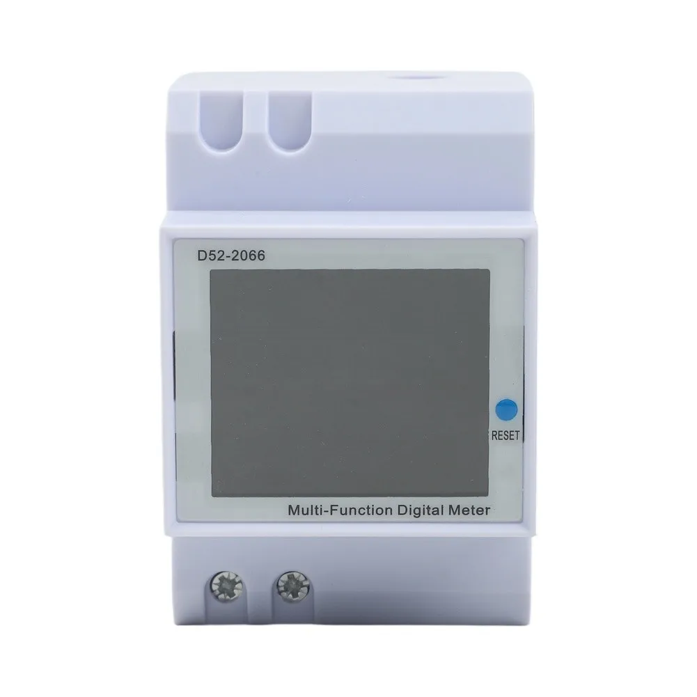 D52-2066 Single-Phase Energy Monitor with Full-View Color LCD Display for Real-Time Power Usage AC40-300V 0-100A