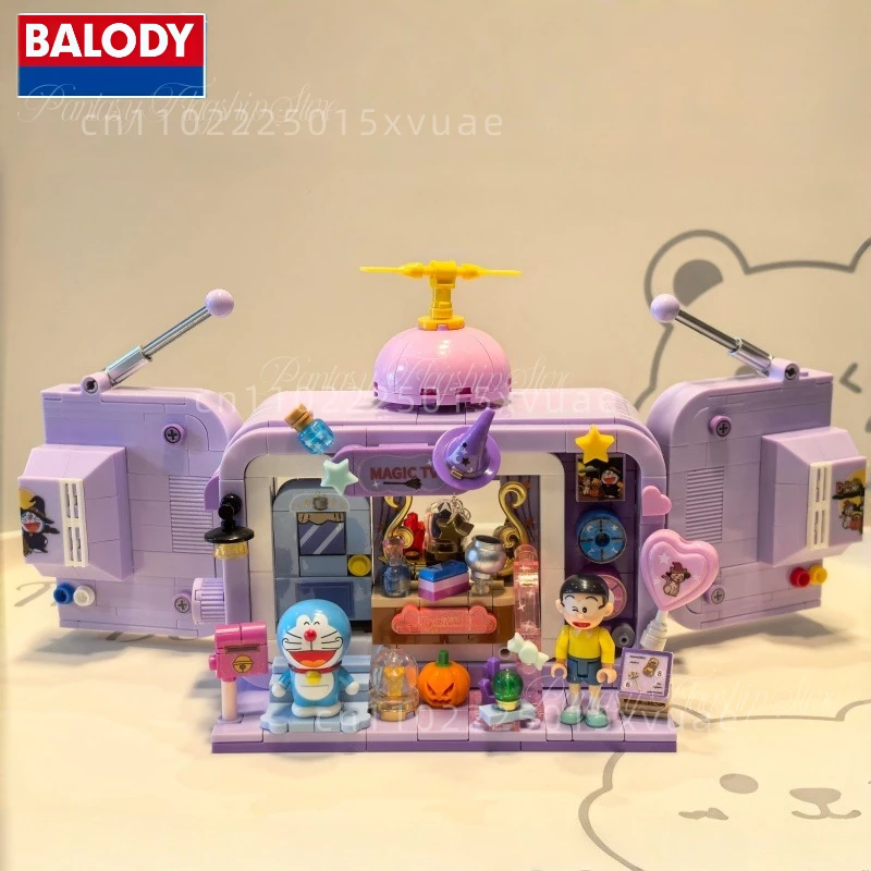 New BALODY Doraemon Building Blocks Miniature Camera TV Set Boys and Girls Assemble Toy Models Desktop Decoration Holiday Gifts