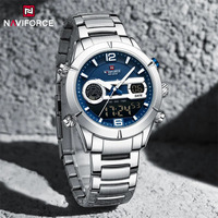 NAVIFORCE Watches for Men 9232 Stainless Steel Military Sports Luminous Quartz Watches Waterproof Alarm Mens Watch Reloj Hombre