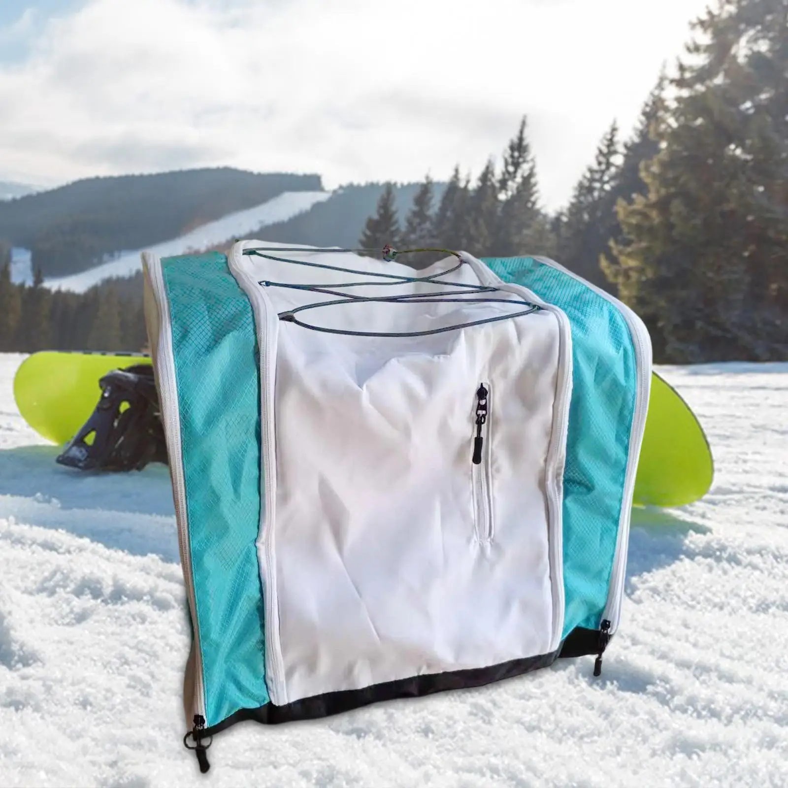 

Ski Boot Backpack Drain Hole Portable Waterproof Multipurpose Ski Equipment Gear Bag for Ski Goggles Accessories Apparel