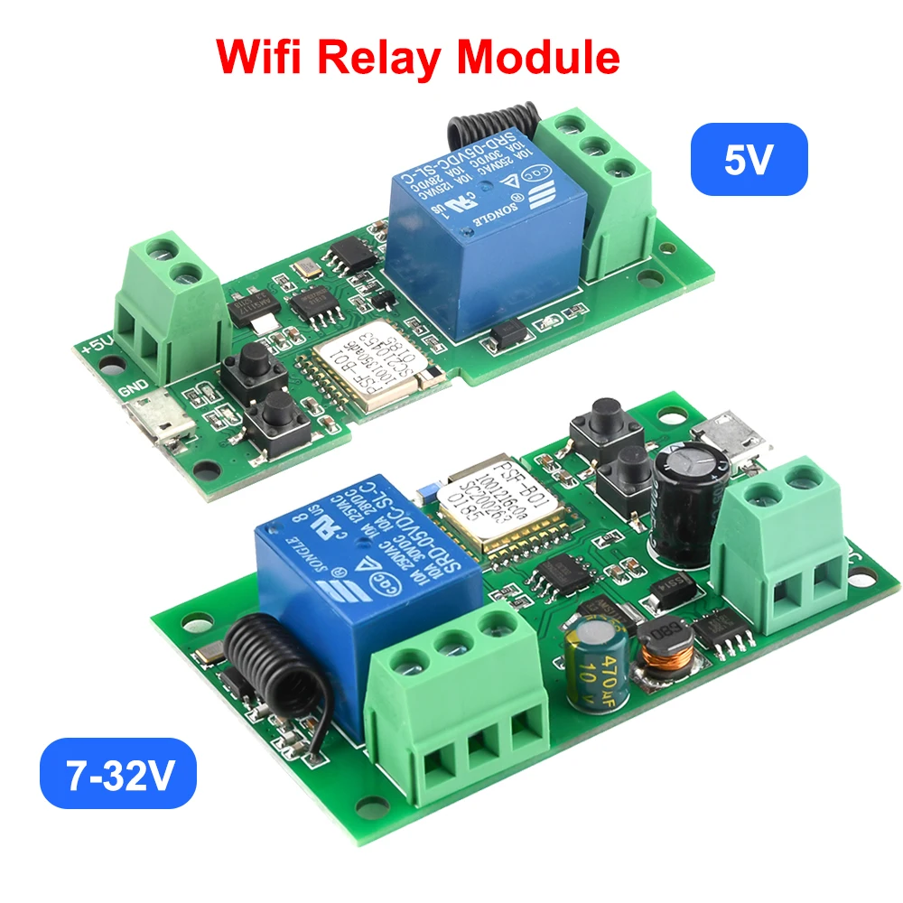 Smart Wifi Relay Module for eWeLink APP Remote Control Self-lock Wireless Delay Relay for Smart Intelligent Home DC5V DC12V