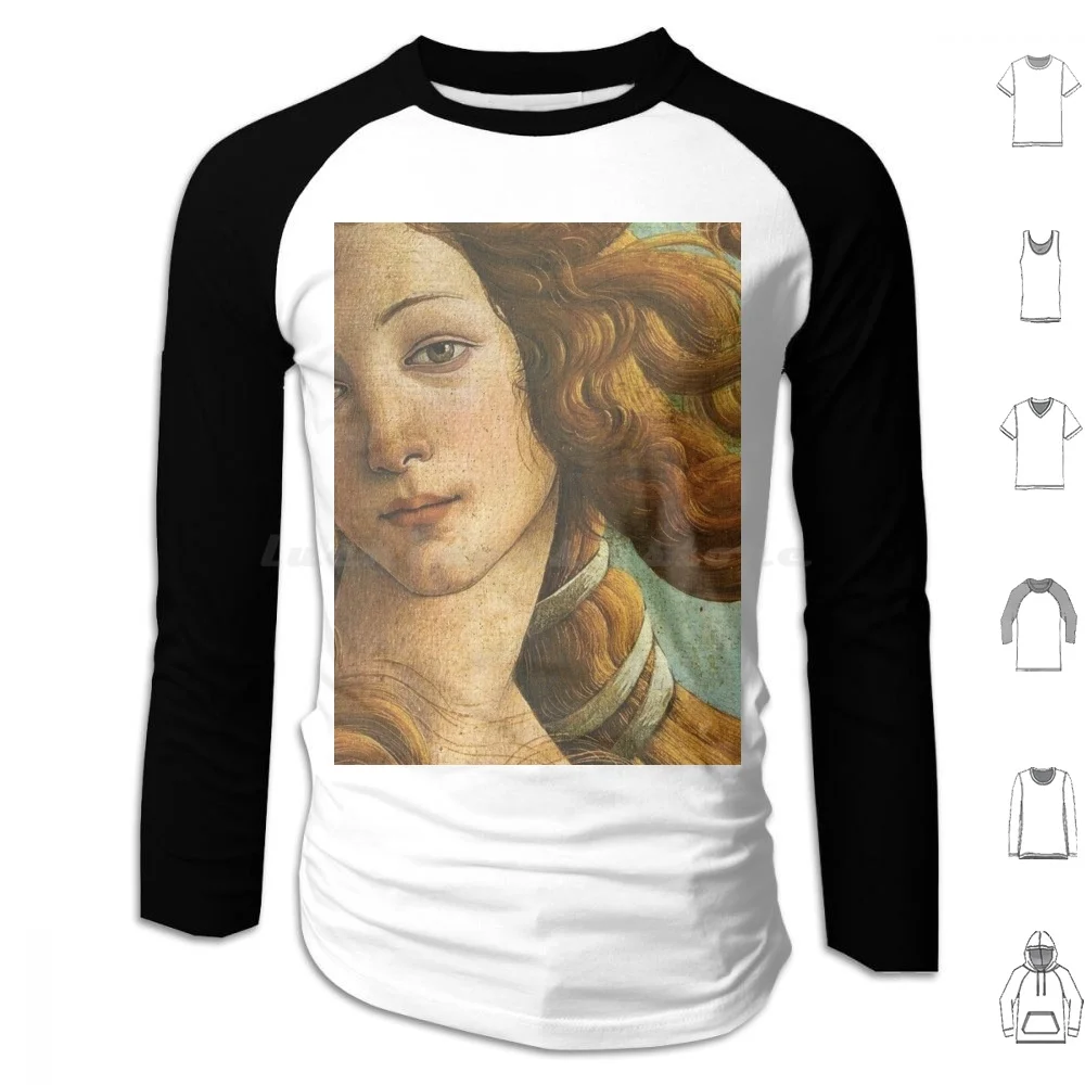 Birth Of Venus By Botticelli Hoodie cotton Long Sleeve Us Botticelli Birth Of Venus The Birth Of Venus Renaissance Goddess