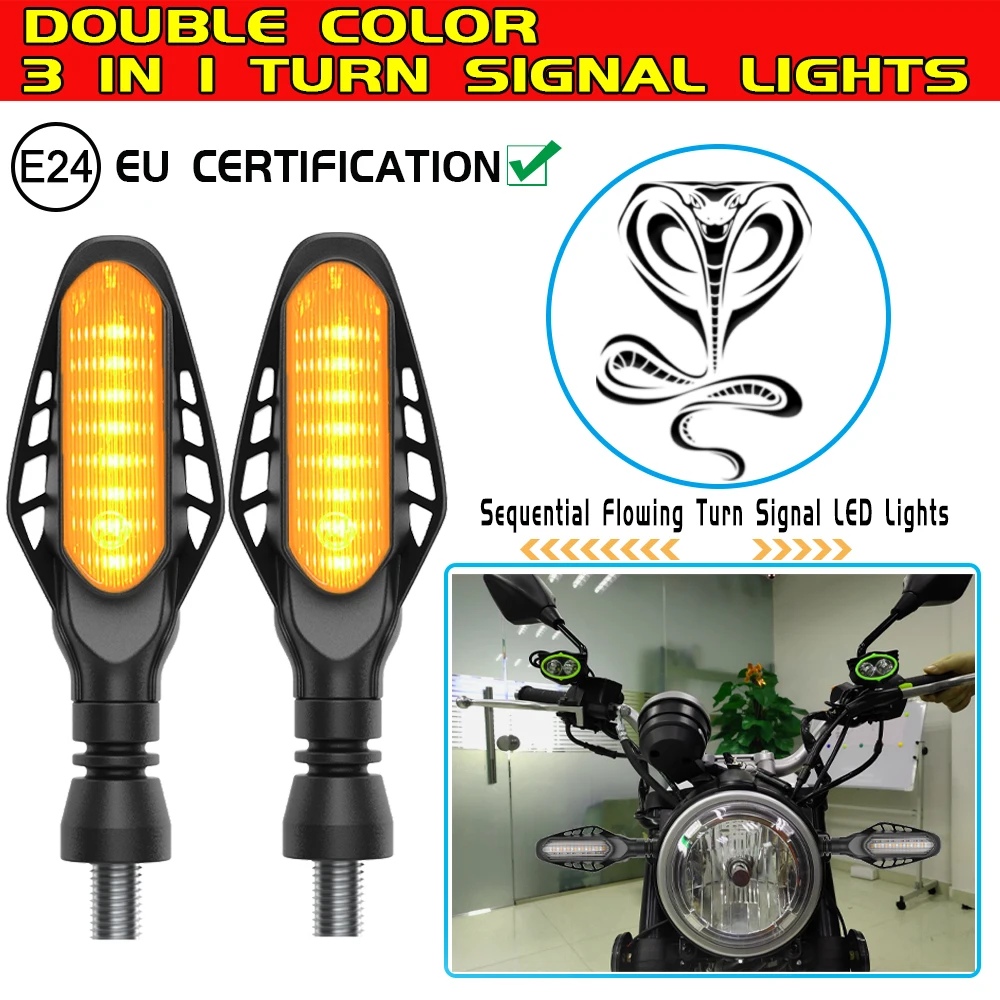 Universal Led Motorcycle Directional Indicators Turn Signals Stop Signal Light Flashing Rear Tail Brake Flasher Light DRL Lamp