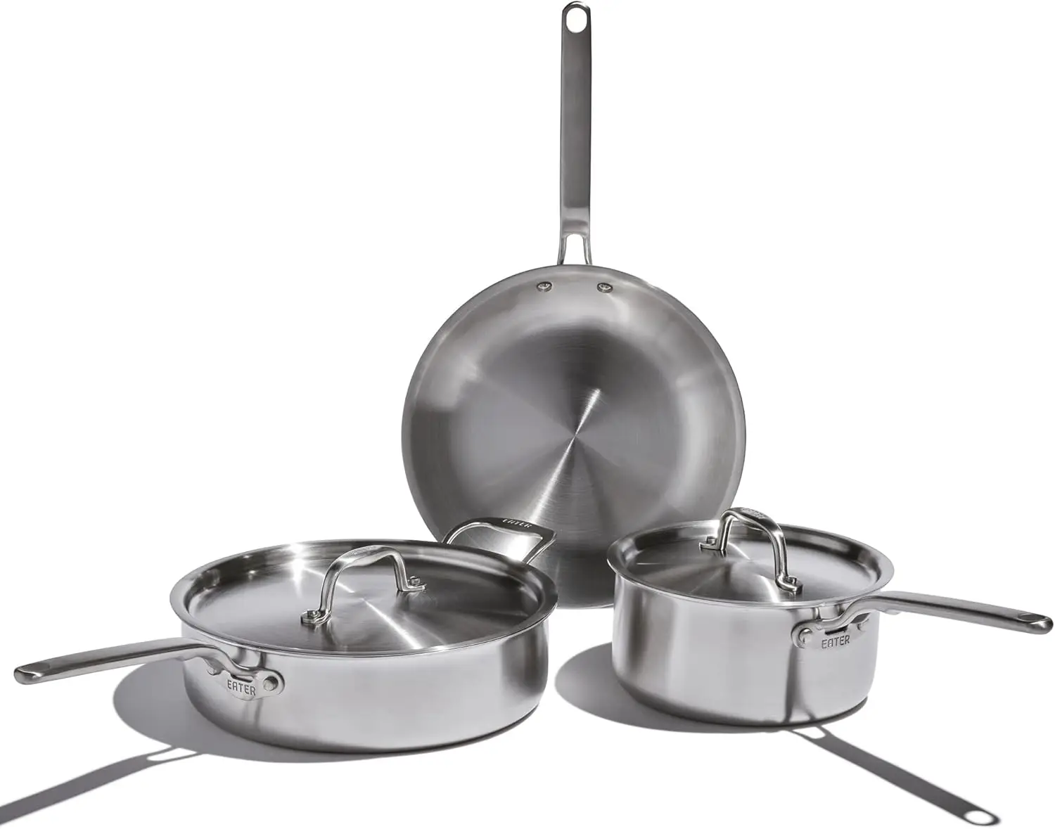 

5 Piece Essentials Set | Made in USA | 5 Ply Fully Clad Stainless Steel Cookware Set | Stay Cool Handle | Induction Ready & Non-