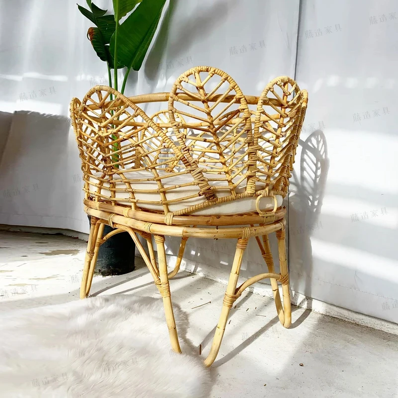 Indonesian Rattan Crib, Handmade Rattan Crib, Children Shooting New Chinese Baby Bed