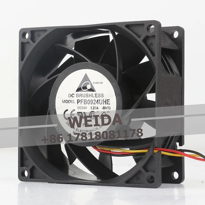 9CM Delta DC 24V 1.22A High air Volume Axial Flow 90X90X38MM PFB0924UHE-BV33 9038 Durable Inverter Cooling Fan
